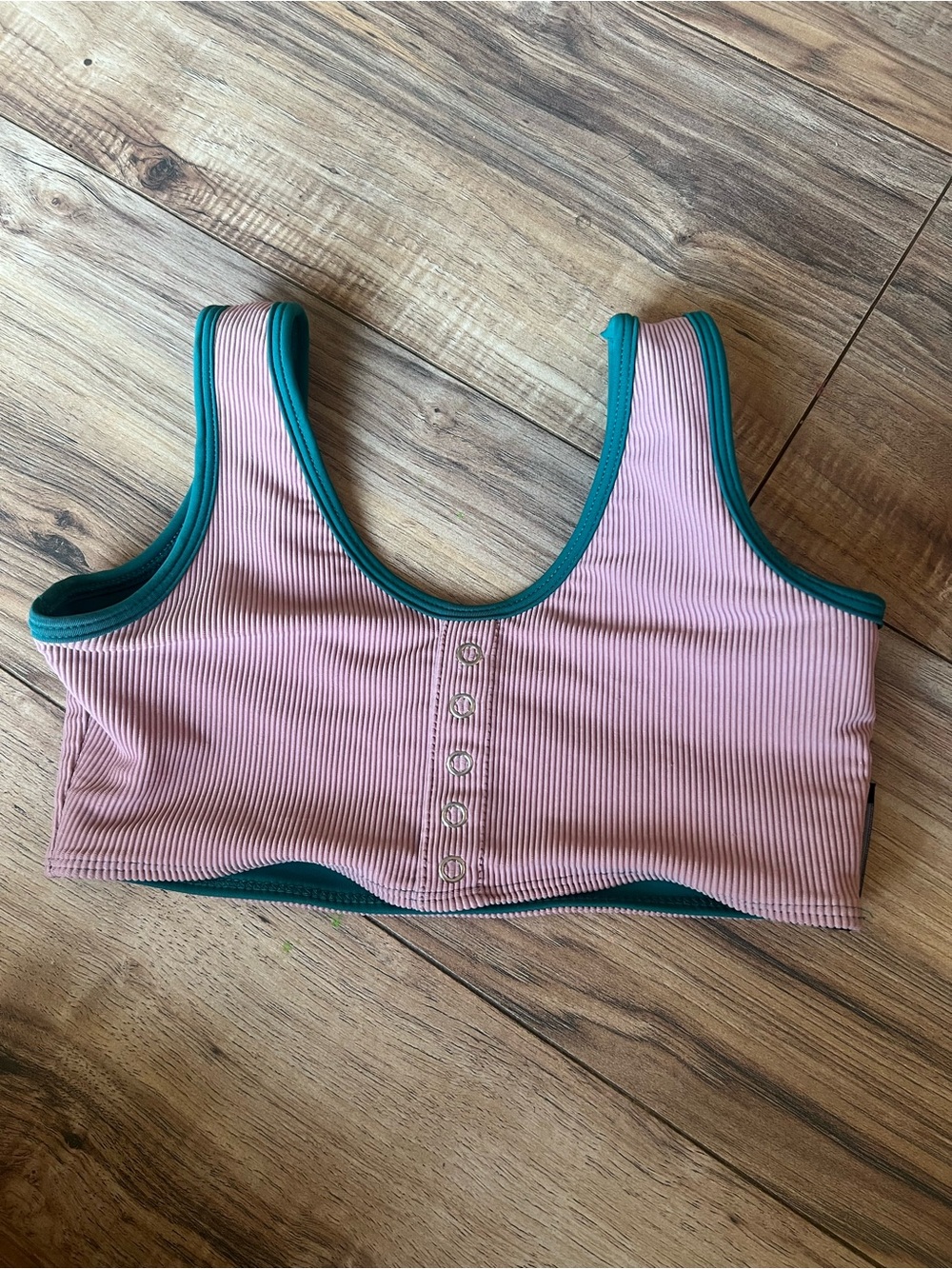 Tiger Friday Reversible Green & Tan Top